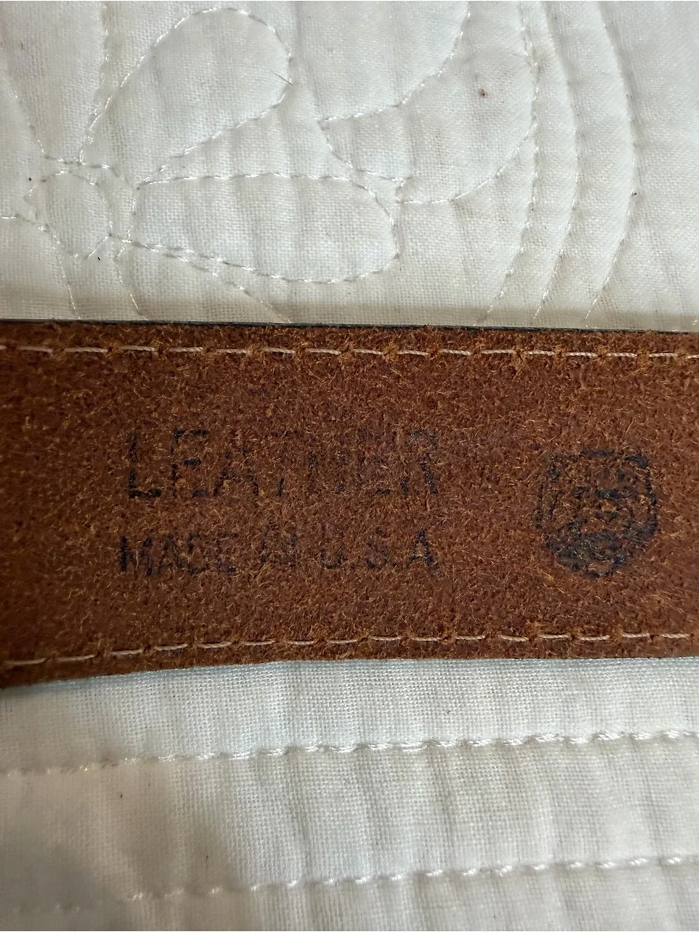Kids Cowboy Western Rodeo Tooled Leather Belt Metal Horse Buckle Made In USA